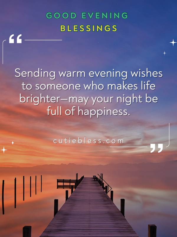 Friendly Evening Greeting with Cozy Vibe