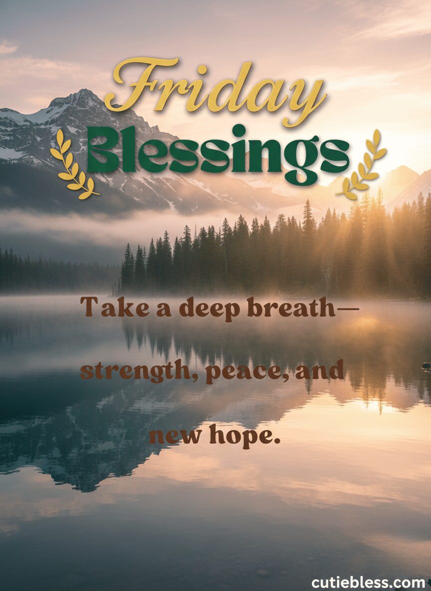 Encouranging Friday Blessing and Quote