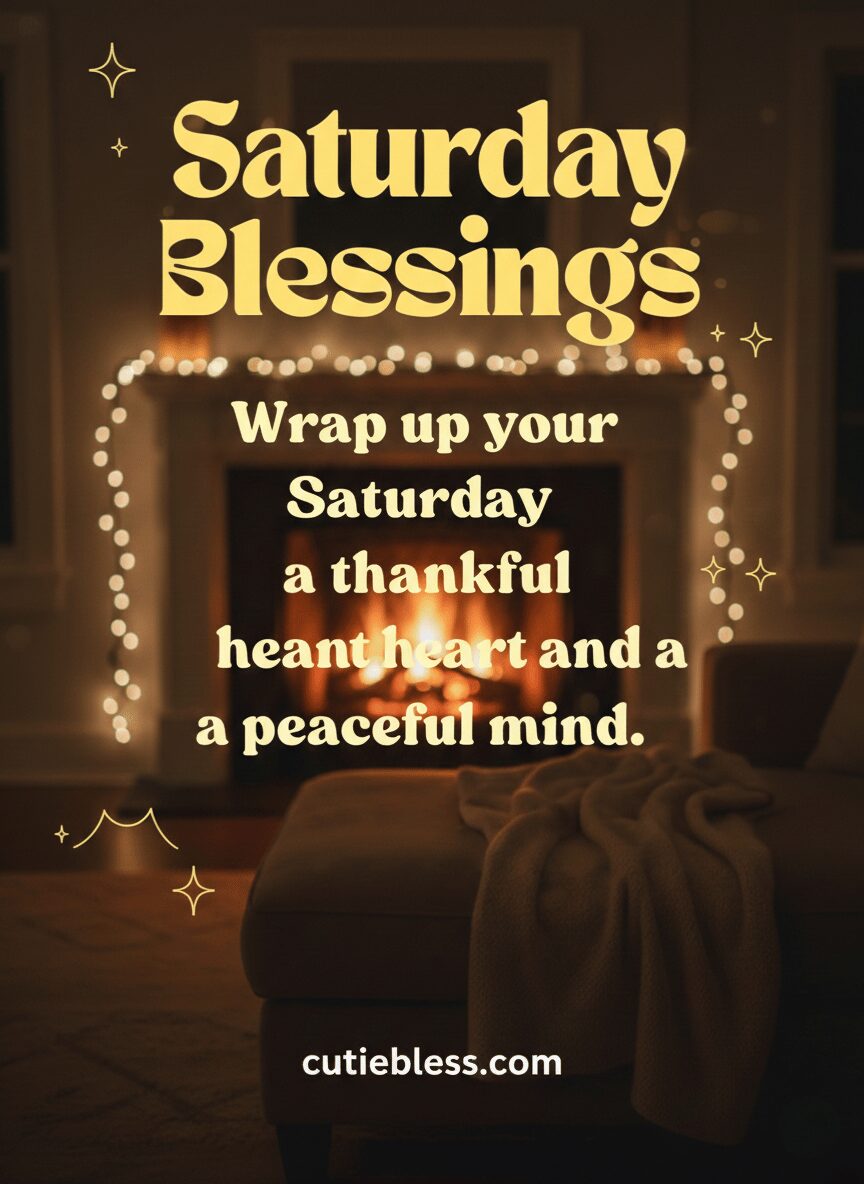 Soft and cozy saturday night blessings to wind down the evening