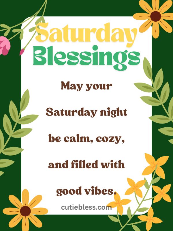 Soft and cozy message to wind down the evening