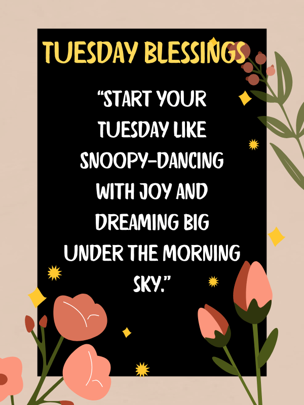 Start your day like Snoopy—dancing with joy and dreaming big under the morning light