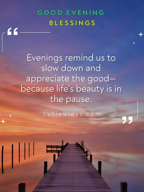 Uplifting Evening Quote with Golden Hour Image