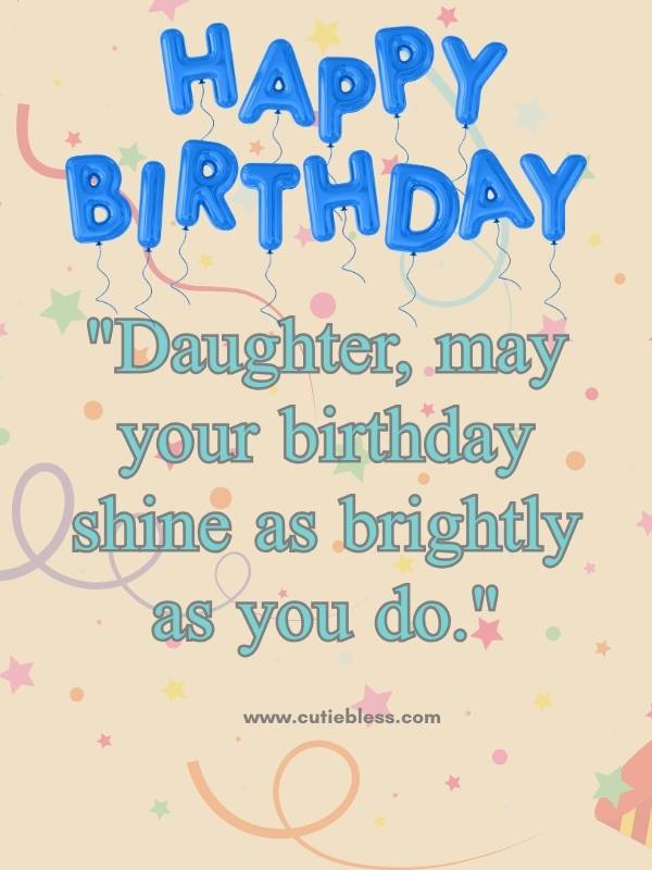 Loving birthday wish for a daughter