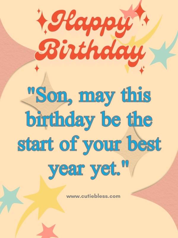 Loving birthday wish for a son