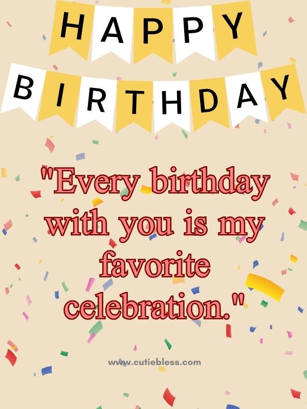 Romantic birthday blessing for a partner