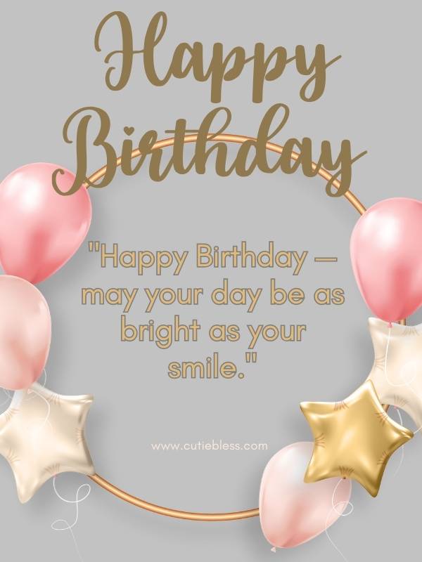 Simple birthday wish for a joyful day