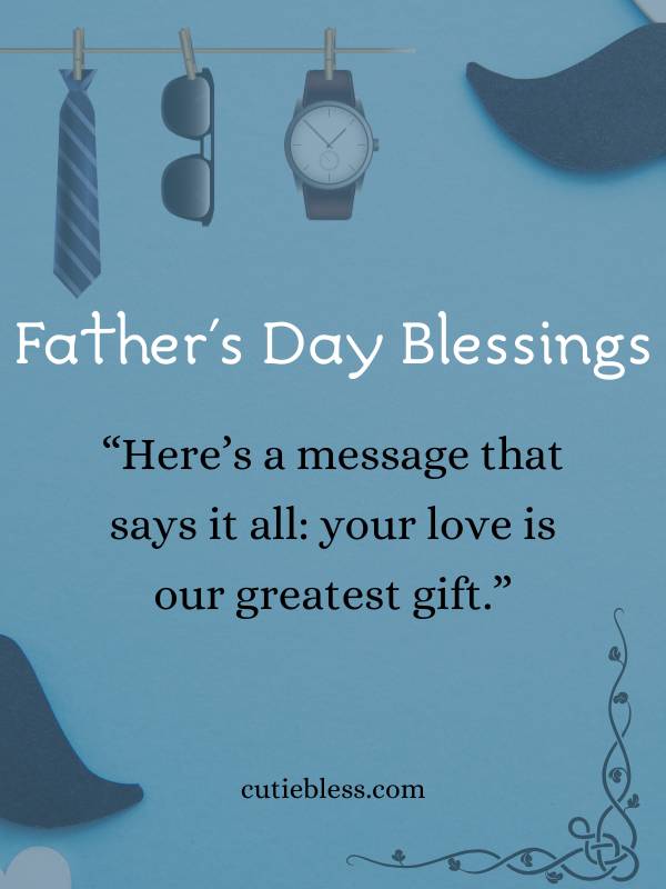 Text for pairing with Father day blessings visuals