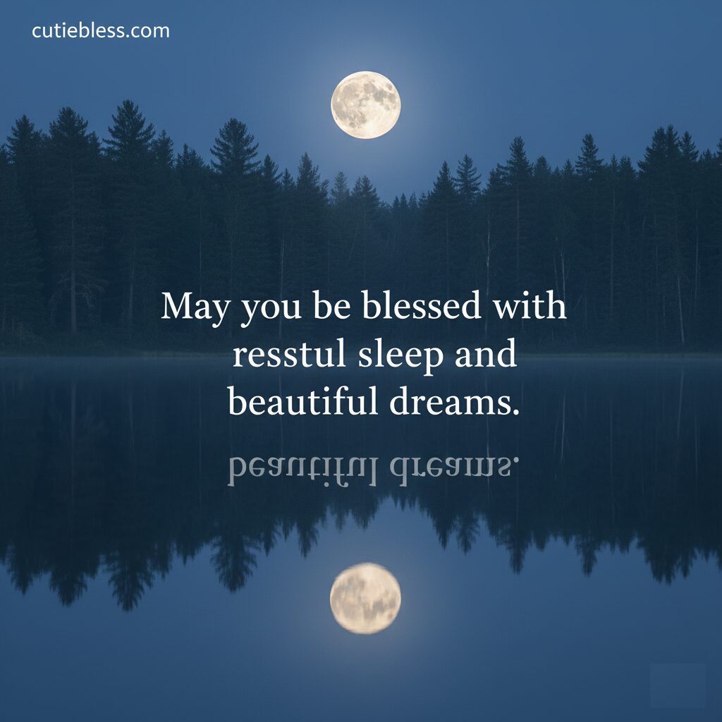 May you be blessed with restful sleep and beautiful dreams in nature